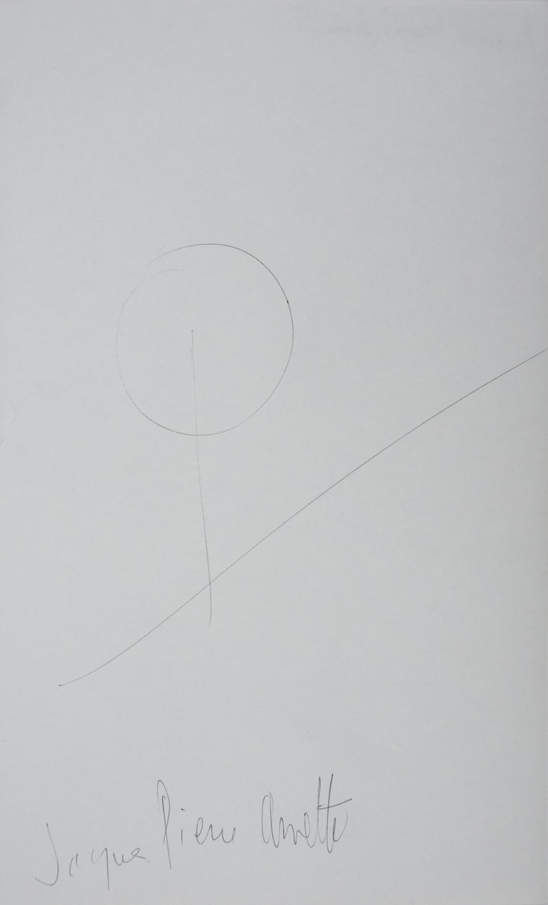Jacques-Pierre AMETTE : Le cercle, Autographe et dessin original signé