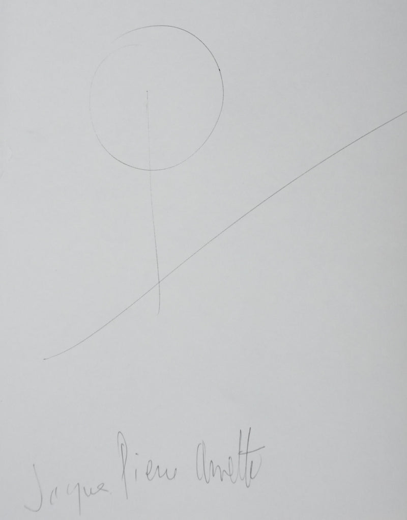 Jacques-Pierre AMETTE : Le cercle, Autographe et dessin original signé