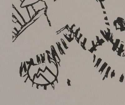 Mathurin MEHEUT : Le dernier Schlittage, Gravure originale signée