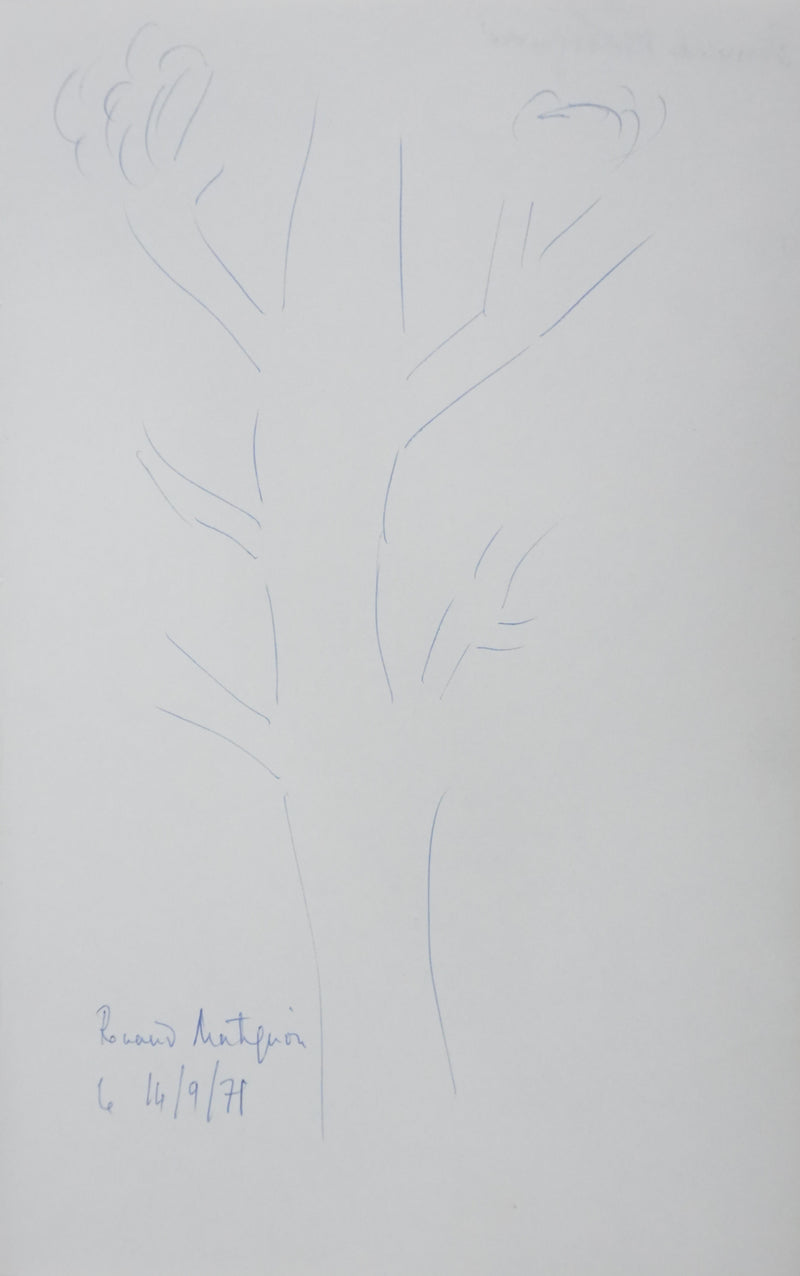 Renaud MATIGNON : Le souffle du vent, Autographe et dessin original signé