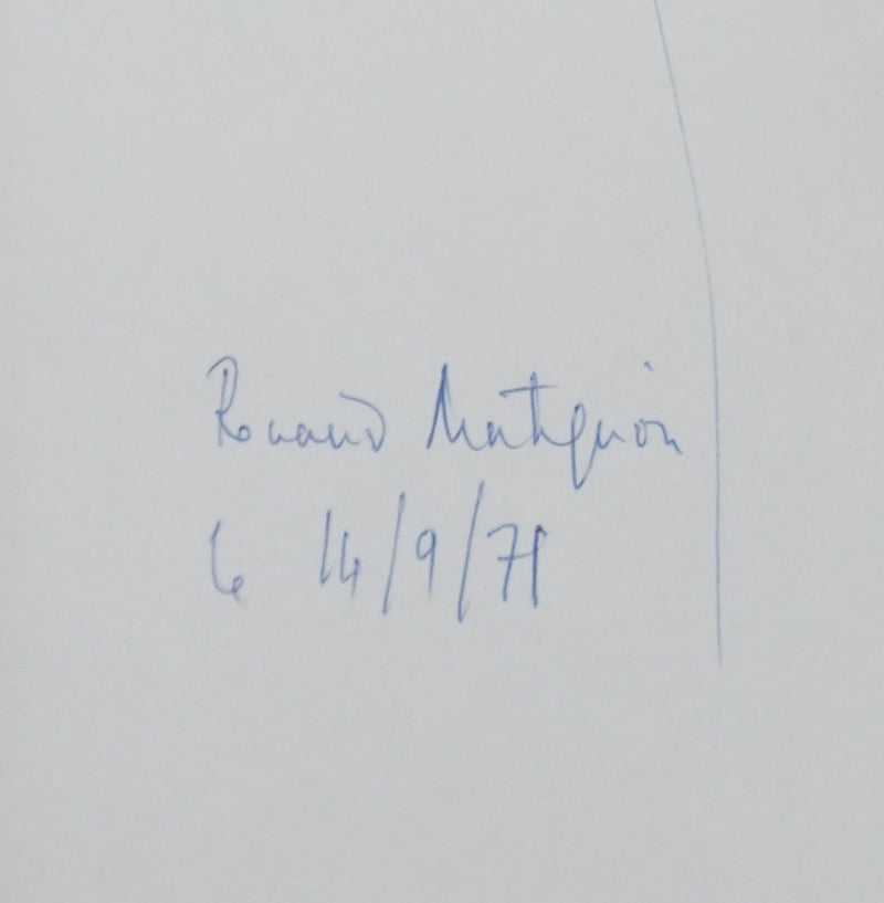 Renaud MATIGNON : Le souffle du vent, Autographe et dessin original signé