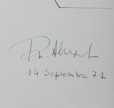 Philippe ALEXANDRE : Le tronc d'arbre, Autographe et dessin original signé