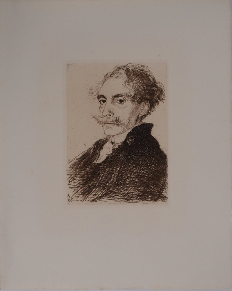 Albert VARADI : Portrait de Pierre Gusman, Gravure originale signée