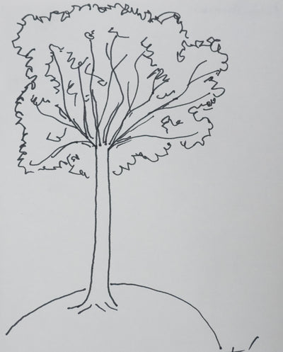 LES FRERES ENNEMIS : L'arbre en haut de la colline, Autographe et dessin original signé