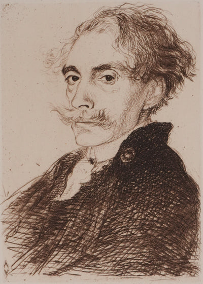 Albert VARADI : Portrait de Pierre Gusman, Gravure originale signée