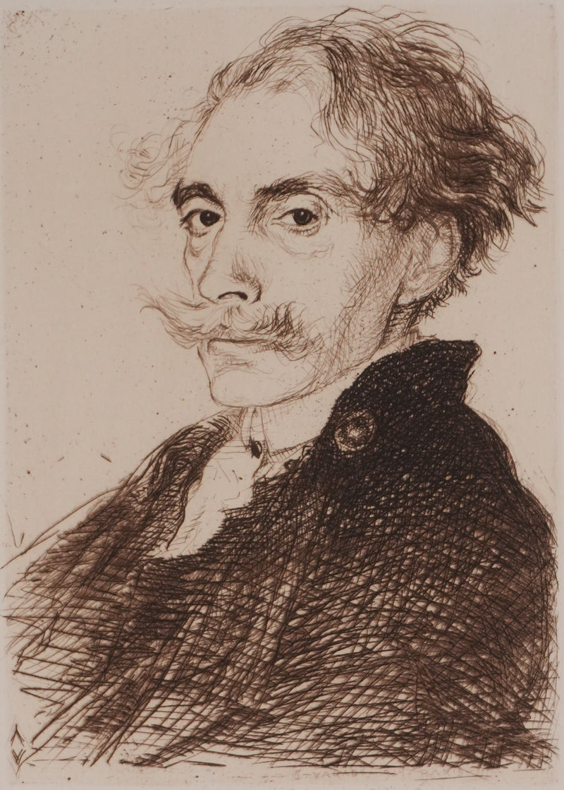 Albert VARADI : Portrait de Pierre Gusman, Gravure originale signée