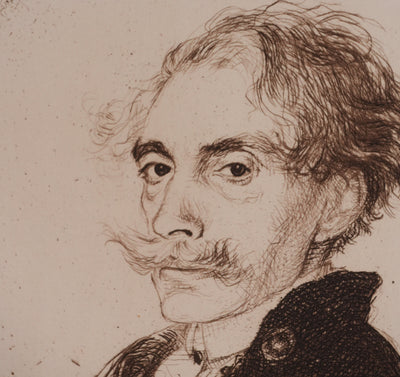 Albert VARADI : Portrait de Pierre Gusman, Gravure originale signée