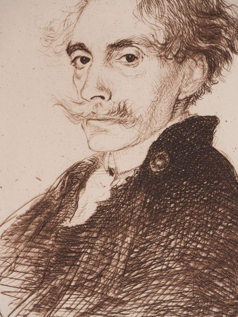 Albert VARADI : Portrait de Pierre Gusman, Gravure originale signée