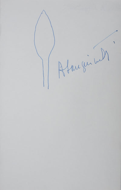 Alexandre SANGUINETTI : La plume des bois, Autographe et dessin original signé