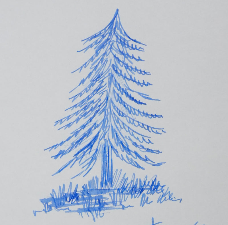 Jacques CHESSEX : Le sapin des bois, Autographe et dessin original signé