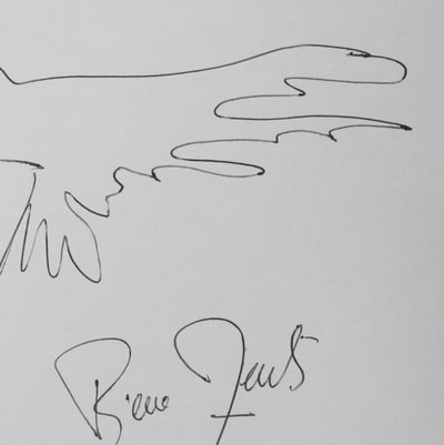 Pierre MERTENS : L'arbre du ciel, Autographe et dessin original signé