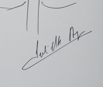 Juliette BENZONI : La silhouette du sapin, Autographe et dessin original signé