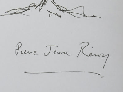 Pierre-Jean REMY : Résineux noir, Autographe et dessin original signé