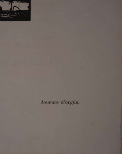 Frank BRANGWYN : Joueur d'orgue, Gravure originale
