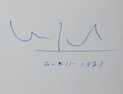 Joseph VALYNSEELE : Arbre généalogique de la noblesse, Autographe et dessin original signé