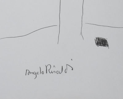 Angelo RINALDI : Au pied de l'arbre, Autographe et dessin original signé