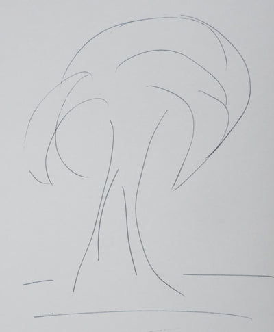 Francis GUTMANN : L'arbre aux rondeurs, Autographe et dessin original signé