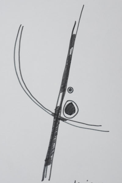 LEWIGUE : Arbre inventé, Autographe et dessin original signé