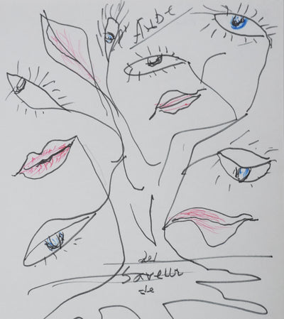 Max Pol FOUCHET : Les saveurs de la nuit, Autographe et dessin original signé