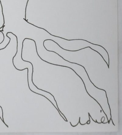 Daniel ODIER : L'arbre aux arabesques, Autographe et dessin original signé