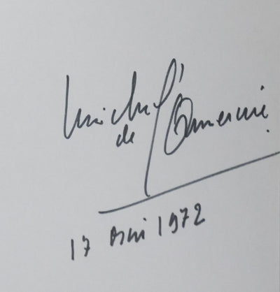 Michel DE L'ORMERAIE : L'arbre magique, Autographe et dessin original signé