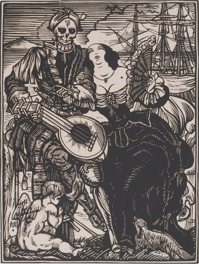 Maximilien VOX : Vanité et la chanteuse d'opéra, Gravure originale signée