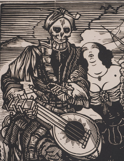 Maximilien VOX : Vanité et la chanteuse d'opéra, Gravure originale signée