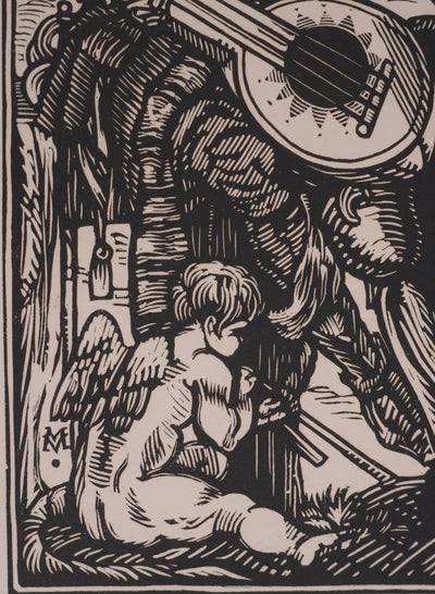 Maximilien VOX : Vanité et la chanteuse d'opéra, Gravure originale signée