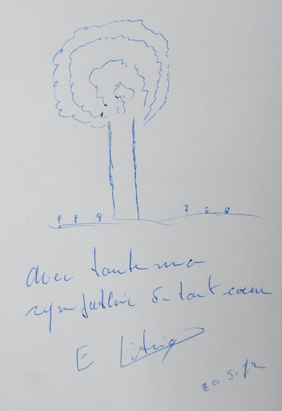 Emmanuel VITRIA : L'arbre du coeur, Autographe et dessin original signé
