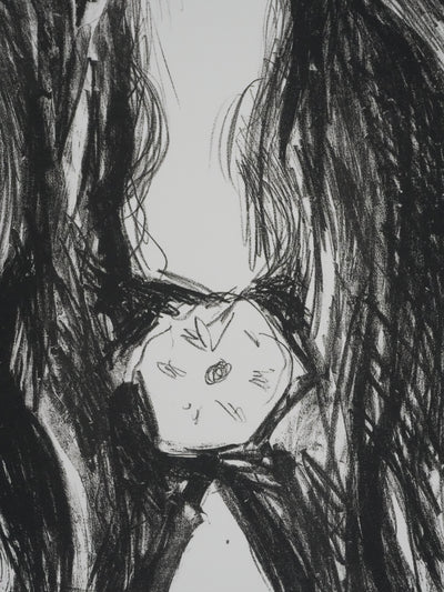 Edvard MUNCH : Broche, Eva Mudocci, Lithographie signée