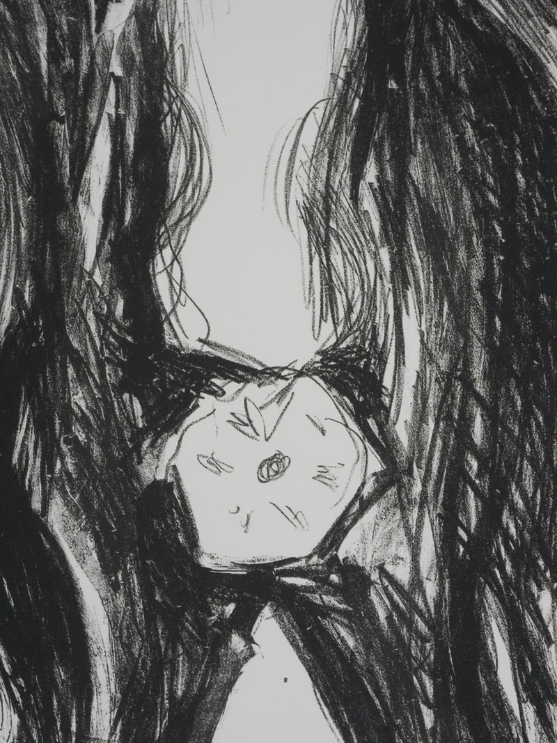 Edvard MUNCH : Broche, Eva Mudocci, Lithographie signée