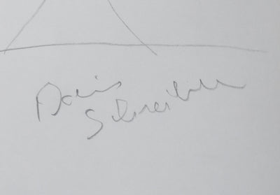 Boris SCHREIBER : Arbre aux deux branches, Autographe et dessin original signé