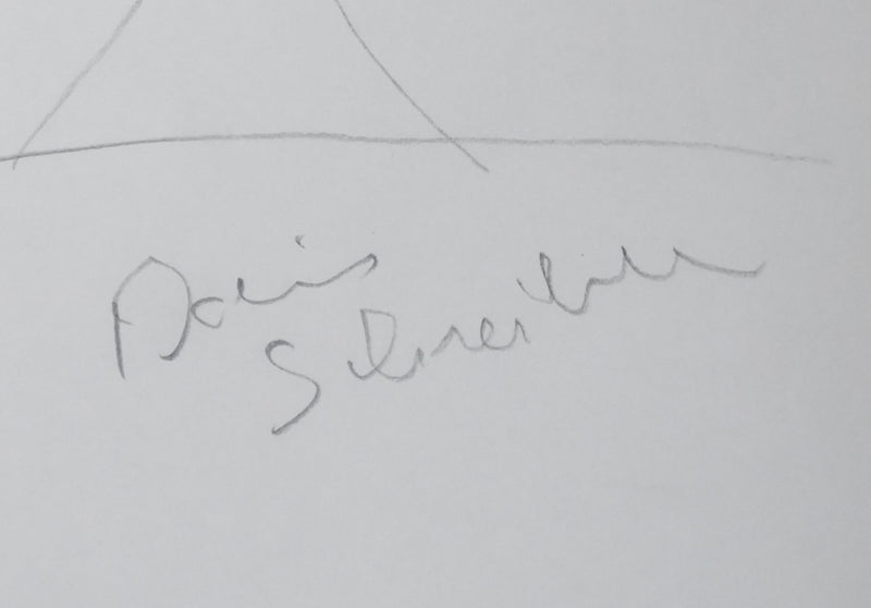 Boris SCHREIBER : Arbre aux deux branches, Autographe et dessin original signé