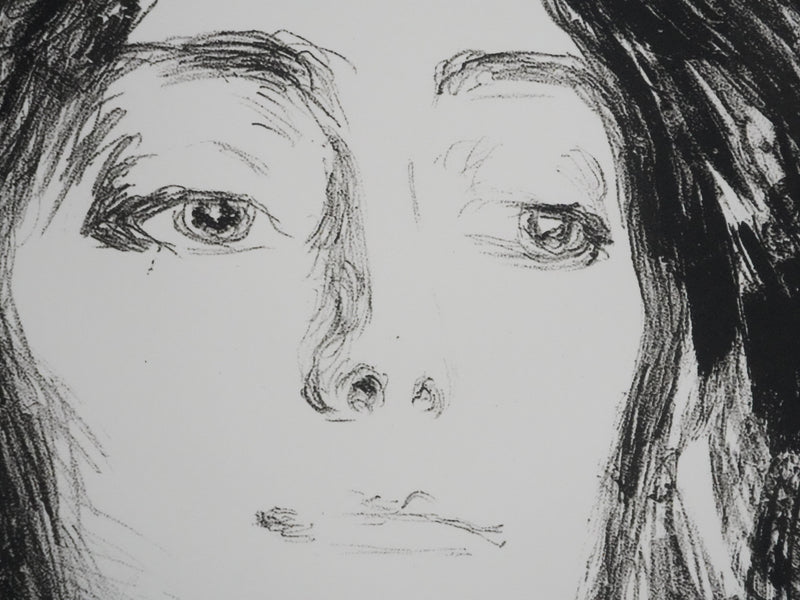 Edvard MUNCH : Broche, Eva Mudocci, Lithographie signée