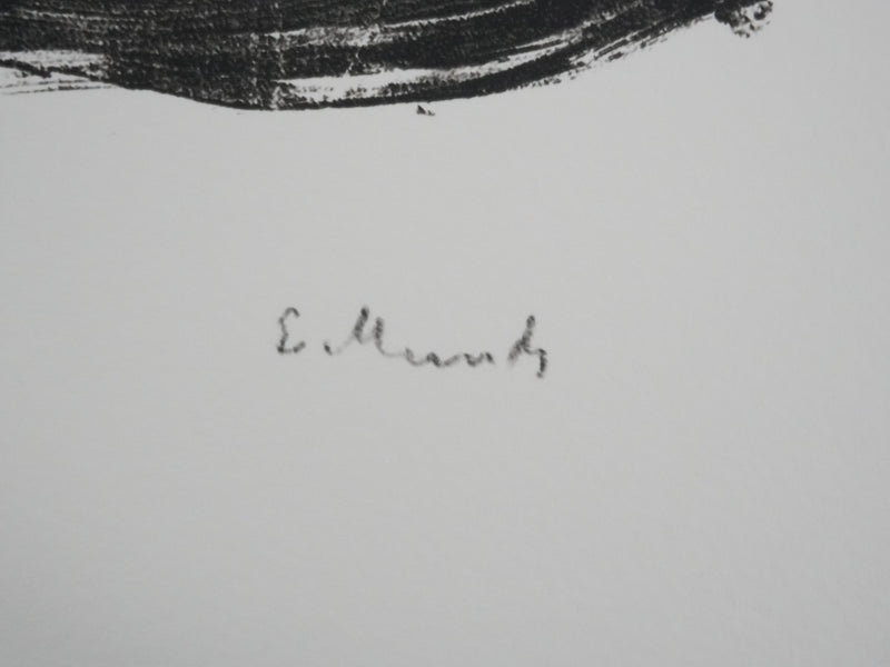 Edvard MUNCH : Broche, Eva Mudocci, Lithographie signée