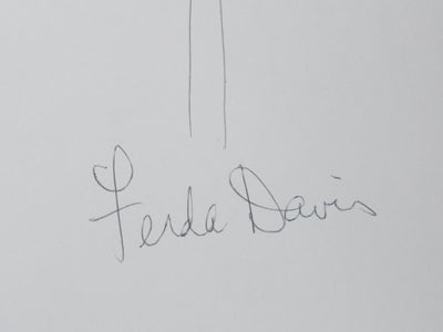 DAVIS : Les feuilles invisibles, Autographe et dessin original signé