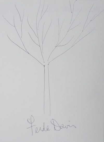 DAVIS : Les feuilles invisibles, Autographe et dessin original signé