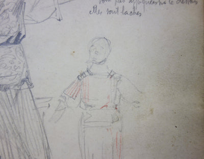 Georges CONRAD : La femme au kimono, Dessin original signé