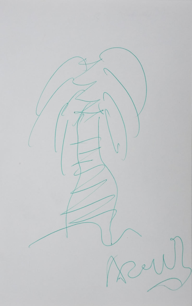 ALEXANDROFF : Les écorces vertes, Autographe et dessin original signé