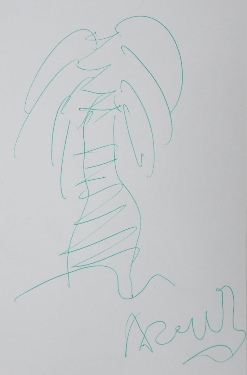 ALEXANDROFF : Les écorces vertes, Autographe et dessin original signé