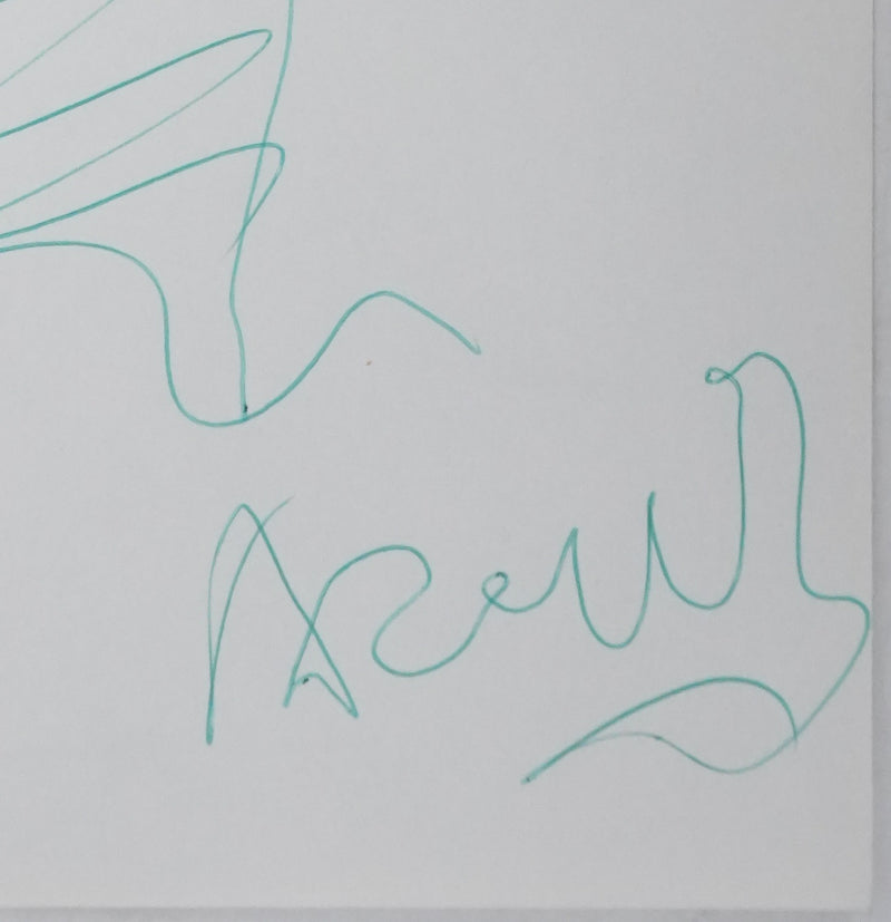 ALEXANDROFF : Les écorces vertes, Autographe et dessin original signé