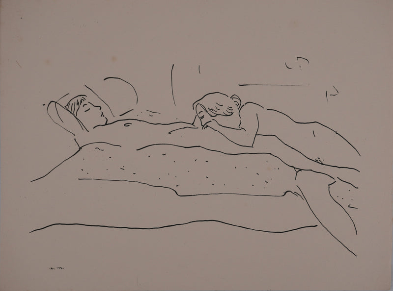 Albert MARQUET : Moment intime, Lithographie originale signée