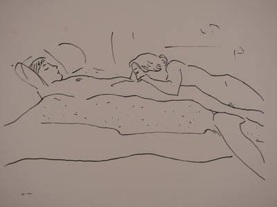 Albert MARQUET : Moment intime, Lithographie originale signée