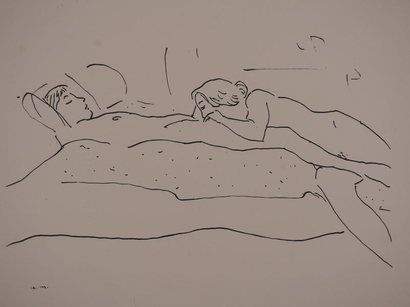 Albert MARQUET : Moment intime, Lithographie originale signée