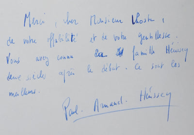 Paul Armand HEUSSEY : L'arbre du bicentenaire, Autographe et dessin original signé