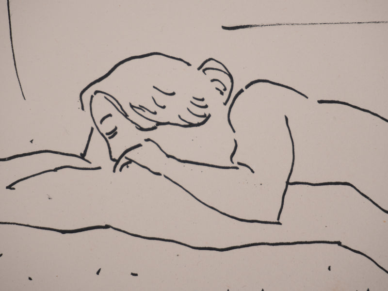 Albert MARQUET : Moment intime, Lithographie originale signée