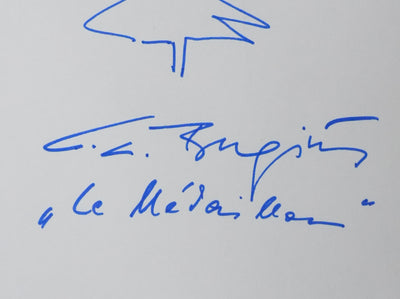 BERGINS : L'arbre médaillon, Autographe et dessin original signé