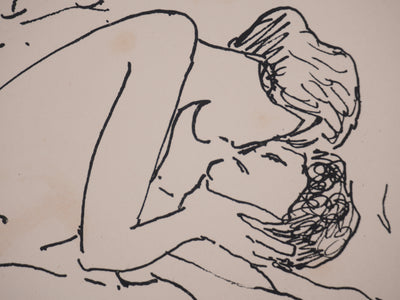Albert MARQUET : Le baiser, Lithographie originale signée
