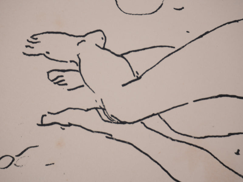 Albert MARQUET : Le baiser, Lithographie originale signée