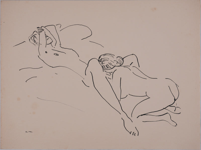 Albert MARQUET : Plaisir féminin, Lithographie originale signée
